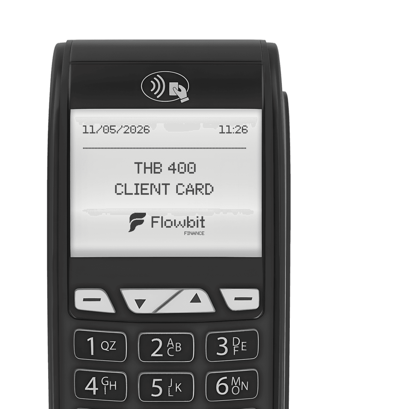 Paying by phone at a terminal